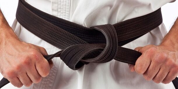 tying a belt
